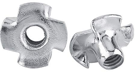 Zinco Placcato Carbonio Ecrou Frapper M8 Dado a T M8 Dado a T in Acciaio Dadi a T a Punte per Mobili per la Lavorazione del Legno(M8)