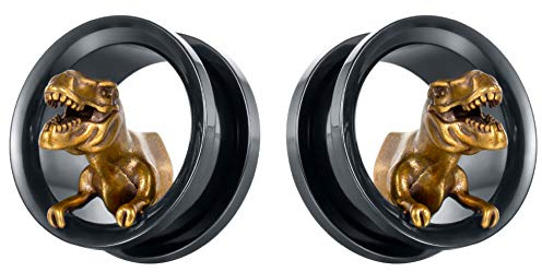 TBOSEN Lot de 2 tunnels de viande en acier inoxydable avec motif dinosaure 2 g à 1 pouces, 7/8(22mm), Métal