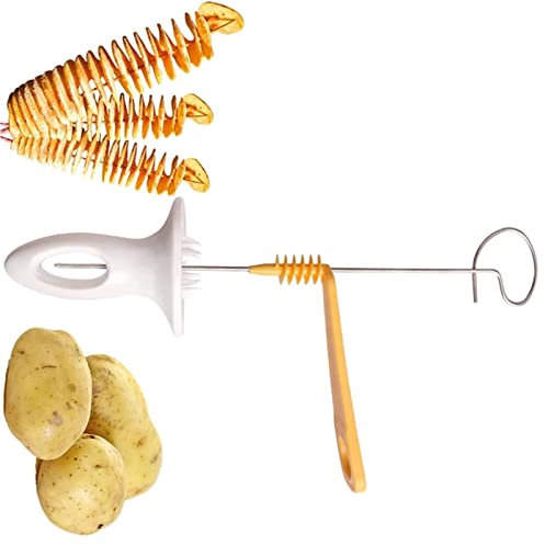 Slicer Edelstahl Tornado Slicer Manueller Cutter Gurkenhobel Kartoffel-Spirale Cutter Küchenzubehör Werkzeuge für Kartoffelturm, Barbecue, Fried, Gather, Party, Camping