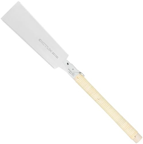 DICTUM Japansäge Ryoba 240 mm – Original Zugsäge für Möbelholz & trockenes Holz | Profi Saw mit Trapez- / Dreiecksverzahnung & Schnellwechselverschluss | Präzise Handsäge & Holzsäge
