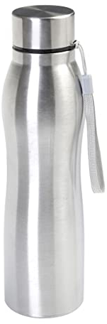 axentia Trinkflasche aus Edelstahl, Wasserflasche silber, ca. 1 Liter