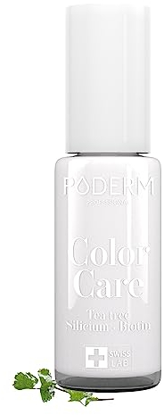 PODERM Swiss-Made Antifungal Nail Polish – White | Breathable Treatment with Tea Tree, Silicon & Biotin | Strengthens, Repairs & Conceals Yellow, Brittle & Damaged Nails | Podiatrist-Developed
