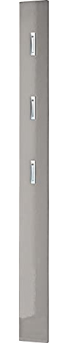 Germania Garderobenpaneel 3255-186, mit DREI ausklappbaren Kleiderhaken aus Metall, in Grau Hochglanz, 15 x 170 x 3 cm (BxHxT)