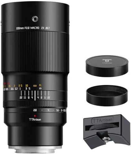 TTArtisan 100mm F2.8 2X Ultra Makro Tilt-Shift Objektiv, Vollformat-Objektiv für Fuji X-Mount-Kameras X-A1, X-A10, X-A2, X-A2, X-A3, X-A5, X-A7, X-M1, X-M2, X-H1, X-T1, X-T10, X-T2
