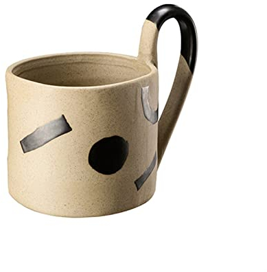 GRFIT Tazza Creativa Tazza di caffè Geometrica Grande Maniglia Personalizzata Ceramica Tazza di tè retrò Home Office Bevanda Personalizzata Tazza Regalo Tazza caffè