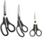 Pradel Excellence - Lot de 3 Paires de Ciseaux Multifonctions, Astucieux - Lames Acier Inoxydable 2CR13, Manches Polypropylène (PP) et TPR - Ciseaux Culinaires de Précision - 14 cm, 19,5 cm et 25 cm