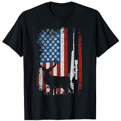 Jäger Hirsch Elch Bock jagen Elkaholic T-Shirt