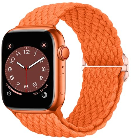 Nepfaivy Bracelet tressé compatible avec Apple Watch - 45 mm, 44 mm, 46 mm, 49 mm, 42 mm, pour homme et femme, en tissu nylon, bande élastique, pour iWatch séries 10/9/8 / Ultra / SE / 7 / 6 / 5 / 4