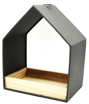 UNUS Garden Vogelfutterhaus Zink zum Aufhängen, Vogelhaus mit herausnehmbarer Futterschale, Futterhaus für den Garten