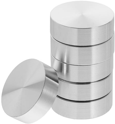 Hemobllo 24stücke Teiliges Aluminium Scheiben Für Glastische Runde Dicke Aluminium-Disk Für Möbel Rostfrei Installieren Für Home Office Und Hotels