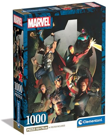 Clementoni Avengers Puzzle 1000 Teile Erwachsene - Marvel Puzzle Erwachsene in 70 x 50 cm - Puzzle Erwachsene anspruchsvoll von Clementoni 39809