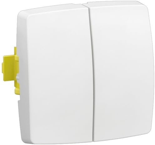 Interrupteur, va-et-vient ou poussoir double Appareillage Saillie composable blanc - bornes automatiques - 086120L - Legrand