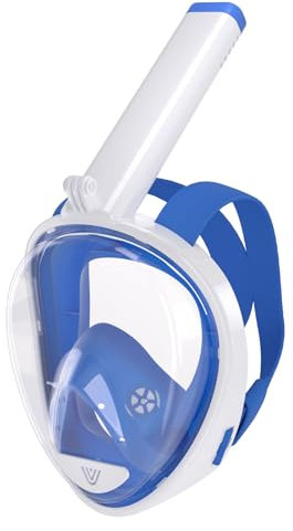 Vitare Schnorchelmaske für Erwachsene und Kinder, Tauchmaske Vollgesichtsmaske, 180° Panorama Taucherbrille mit Schnorchel, Schnorchelset mit Kamera Clip, Antibeschlag Tauchmaske Ganzes Gesicht