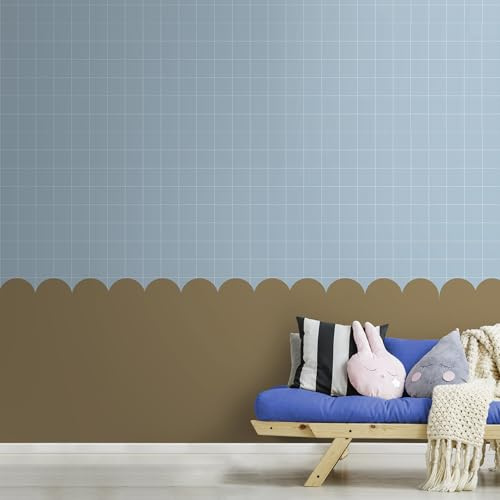 Superfresco Easy Blau Kariert Vliestapete 10mx52cm | | Einfach anzubringen und zu Entfernen 1005 x 52