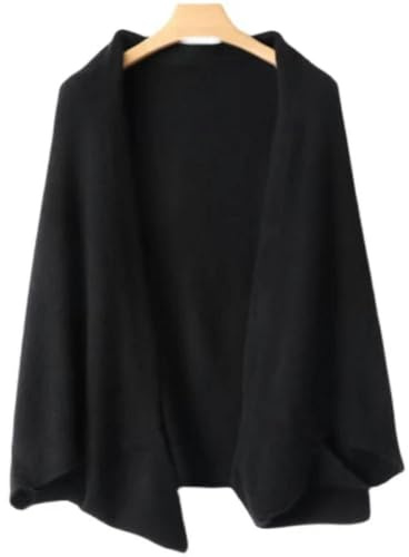 HUIWDP Mantella in Cashmere drappeggiata sopra la Sciarpa Calda in Maglia da Donna per Autunno e Inverno