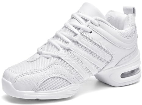 Hixingo Chaussures de Danse Modern Jazz Femme Cheerleading Cheer Chaussures de Sport Split Sole Gymnastique Baskets Yoga Entraînement Aérobic pour Street Dance, Danse de Salon