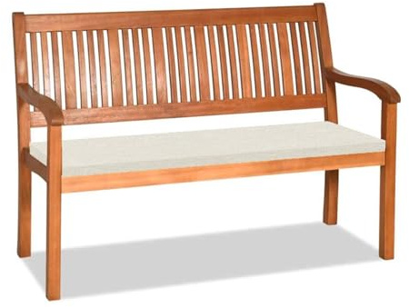 Orumrud 3CM Dicke Bankauflage Bankkissen mit Abnehmbarem Bezug,80x35x3cm rutschfeste Sitzkissen Sitzauflage Bank Sitzpolster Bankpolster Waschbare Stuhlkissen Gartenbank,Creme