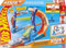 Hot Wheels Spielzeugauto-Trackset, Flip- und Jump-Action durch den Korkenzieher-Looping mit einem Spielzeugauto im Maßstab 1:64, Track-Schnellstecksystem und Adapter, JFH36