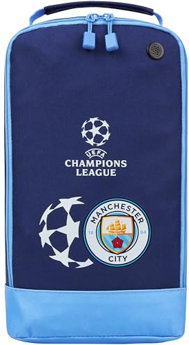 Get Trend Manchester City F.C. Sac à Chaussures Football Homme Ado Enfant Officiel Sac de Sport Voyage Accessoire Foot avec Aération 19x34x12 cm Supporter