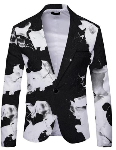 ZEMALON Longsleeve Anzug Herren Temperament Klassisch Trend Blazer Business Arbeits Casual Anzug Slim Fit Mode All-Match Anzugjacke X-13 3XL