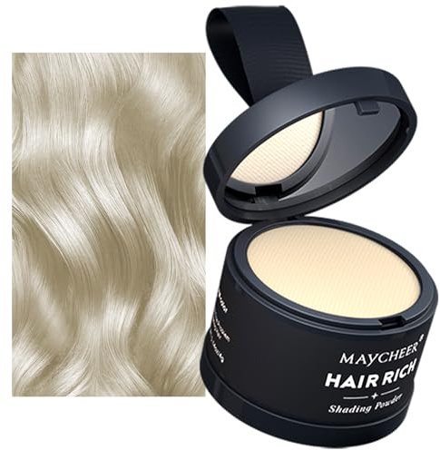 HISUNBEN Instantly Hairline Powder, Windproof & Sweatproof Hair Root Touch Up Concealer for Receding Hairline, Professional Hairline Shadow Powder with Mirror & Puff (Beige)