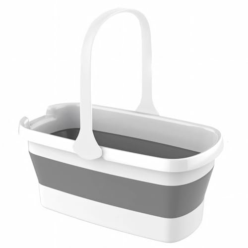 Cubo de fregona, Cubo de plástico Plegable para Limpieza de Piso con Borde Lateral para Verter fácilmente para Limpieza General y de áreas pequeñas, Bueno como Lavado de Autos y Cubo de fregona
