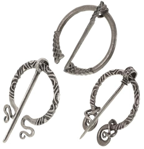 VERDANVERSE Retro Viking Brooch Detaljerade Cloak Pins för Kläder och Halsdukar Vintage Stil Brocher med Historisk Nordisk Design för Sjal Cardigan och Accessoarer