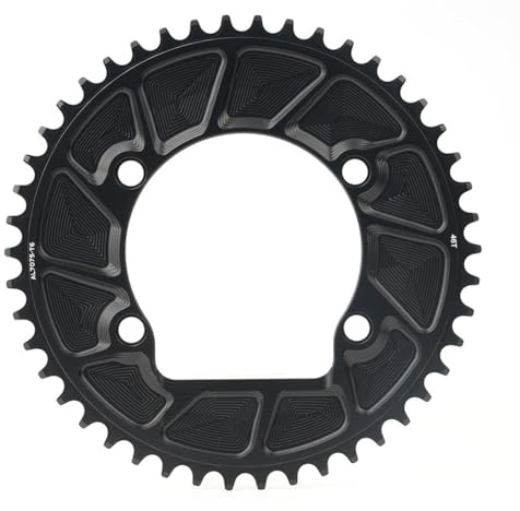 FUANA Kettenblatt für Rennrad, Singlespeed, 50T/46T/54T/58T, 110 mm, BCD CNC-gefräst, AL7075, Aluminium, schmal, breite Zahnung, Design für 9-12-Gang-Ketten, Fahrradreparatur-Set