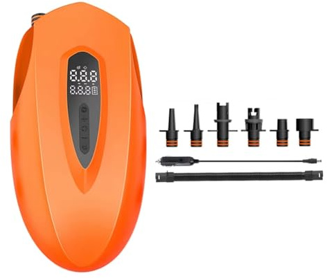 Ujjdwiurgh Planche à pagaie gonflable 20 psi - Pompe gonflable électrique portable avec arrêt automatique - Pompe à air électrique pour planche de surf - Pour planche à pagaie SUP, kayak filaire