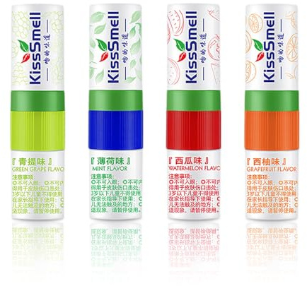 Riechstifte für ätherische öle, 4 Pack Nasal Stick, Doppelendiges Design, Inhalierstift für Reisen, Schnelle Hilfe von Einer Verstopften Nase, ErhöHen Konzentration