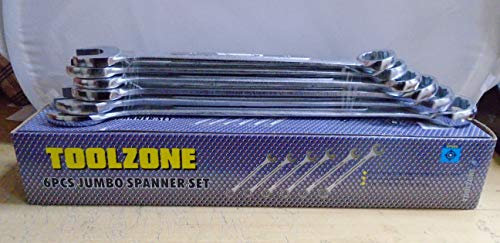 Toolzone 6Pc mm Jumbo Combination Spanners 33-50mm