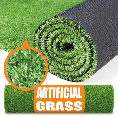 Bishop Artificial Grass Natural and Realistic Looking Fake Lawn Astro Turf Indoor/Outdoor Grass Rug (12ft x 4ft (3.6m x 1.2m))