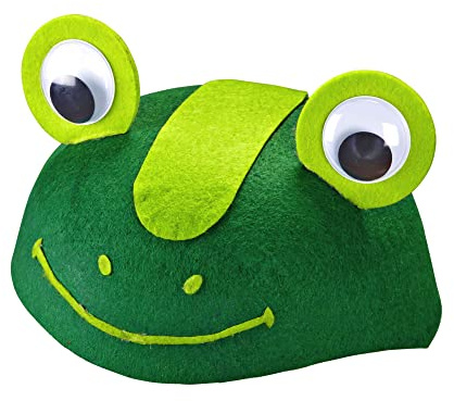 Widmann WDM0473K Kappe Frosch mit Plastikaugen, Grün