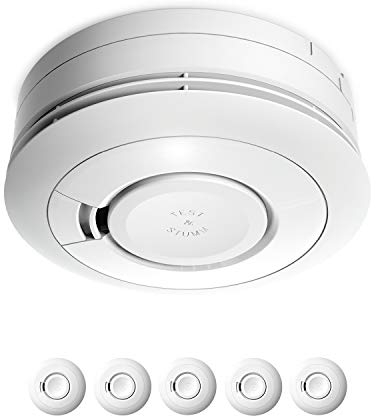 Ei Electronics Ei650 Rauchwarnmelder, Rauchmelder im 5er Set, Stand-Alone-Gerät mit Batterie für 10 Jahre, Testsieger Stiftung Warentest, weiß