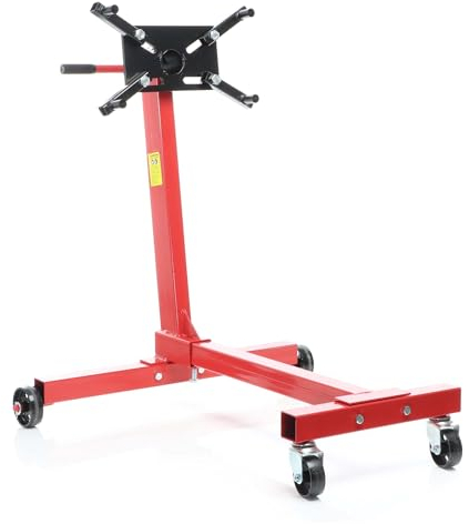 Wiltec Motorständer bis zu 450kg aus lackiertem Stahl mit Rollen Motorheber, Getriebeheber, Getriebehalter