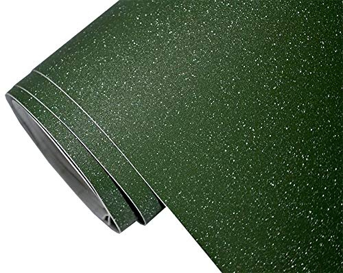 Neoxxim 8,5€/m2 Premium - Auto Folie - Glitzer Olive GRÜN RAU MATT 100 x 150 cm - Lackfolie Möbelfolie