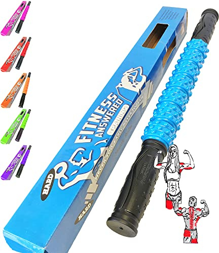 Shin Splint Roller | Calf Roller for Muscles | Shin Massager for Runners | Leg Roller Stick - Blue Elite Hard,17