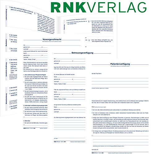 Vorsorge Vordrucke RNK geprüft (1 Satz, Patientenverfügung)