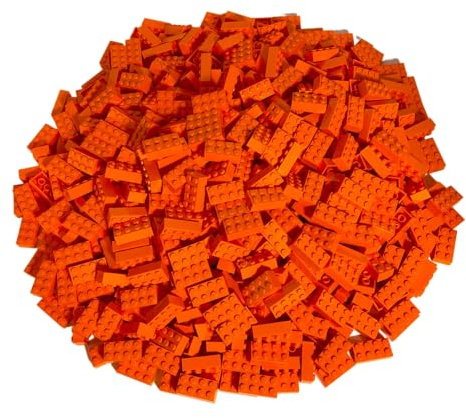 Lego City 25 Steine Orange mit 2x4 Noppen (3001)