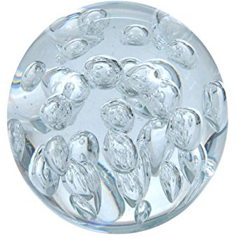 Traumkugel 210 klar mit Luftblasen ca. 9,5cm - Glaskugel, Briefbeschwerer