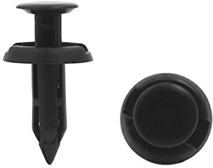 sourcing map 40Pcs Clips De Sujeción Plástico Negro 6Mm Para Coche | Guardabarros, Moluding, Bandeja De Maletero, Faldones, Parachoques, Remaches, Sujetador, Autobuses, Camiones, Caravanas