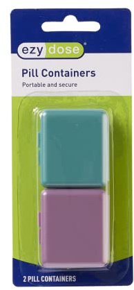 Ezy Dose Daily Pocket Pharmacy Travel Pill Organizer, Color May Vary