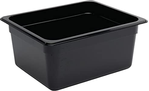Vogue Récipient alimentaire 1/2 Gastronorm Noir 150 mm 8,8 l