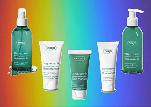 Ziaja Manuka Tree ansiktsvårdsset för oren hud med gratis tvättgel