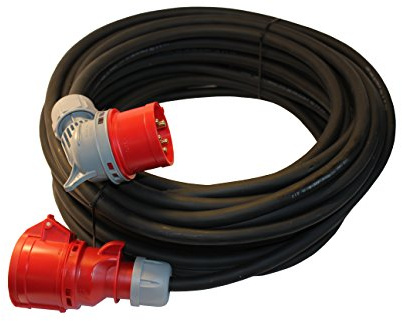 netbote24 CEE Starkstrom Verlängerungskabel mit Winkelstecker 5-polig (3P+N+PE) H07RN-F 5x1,5 mm² AC 400V / 16A IP44 Außenbereich (10m)