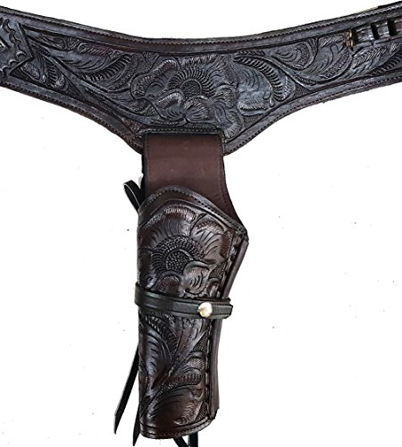 Modestone 44/45 Left Handed Western Leather Holster Pistolengürtel Rig Revolver 36