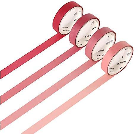YUBBAEX Washi tape Rosa, scrapbook zubehör, naturfarben, zum Basteln, für Geschenkverpackungen, Scrapbooking, Typ 2