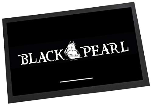 The Black Pearl Bar Runner Mat Whiskey, Rum - Home Bar Gift