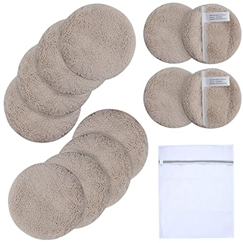 KinHwa Abschminkpads Weich Schonend Mikrofaser Kosmetikpads Abschminken Nur Mit Wasser 12 Pack Braun