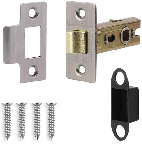 Decoranddecor Door Latches for Internal Door 76mm 3 Inch Satin Nickel | Tubular Latch 76mm, FD60 Fire Rated, Mortice Latch, EN12209 CE UKCA, 57mm Backset, Interior Door Mechanism